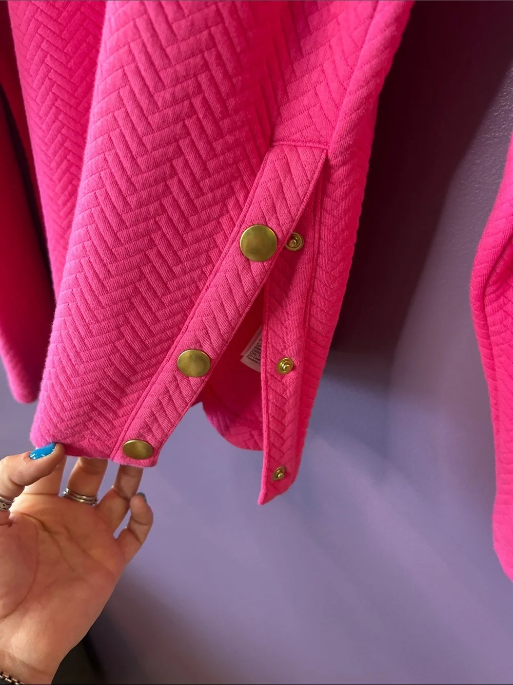 J. Crew Bright Hot Pink Textured Turtleneck Sweater